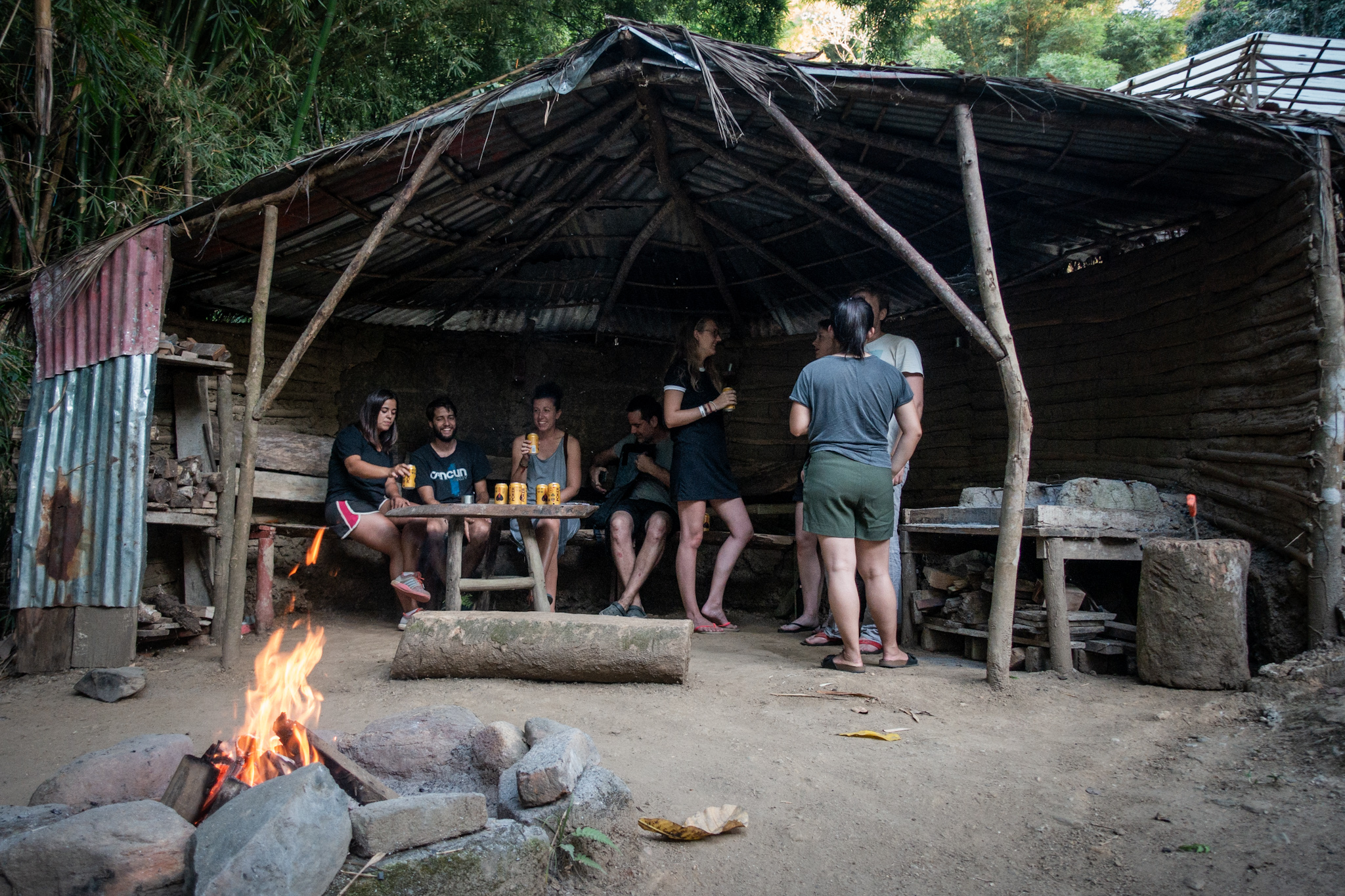 Minca grill hut with people